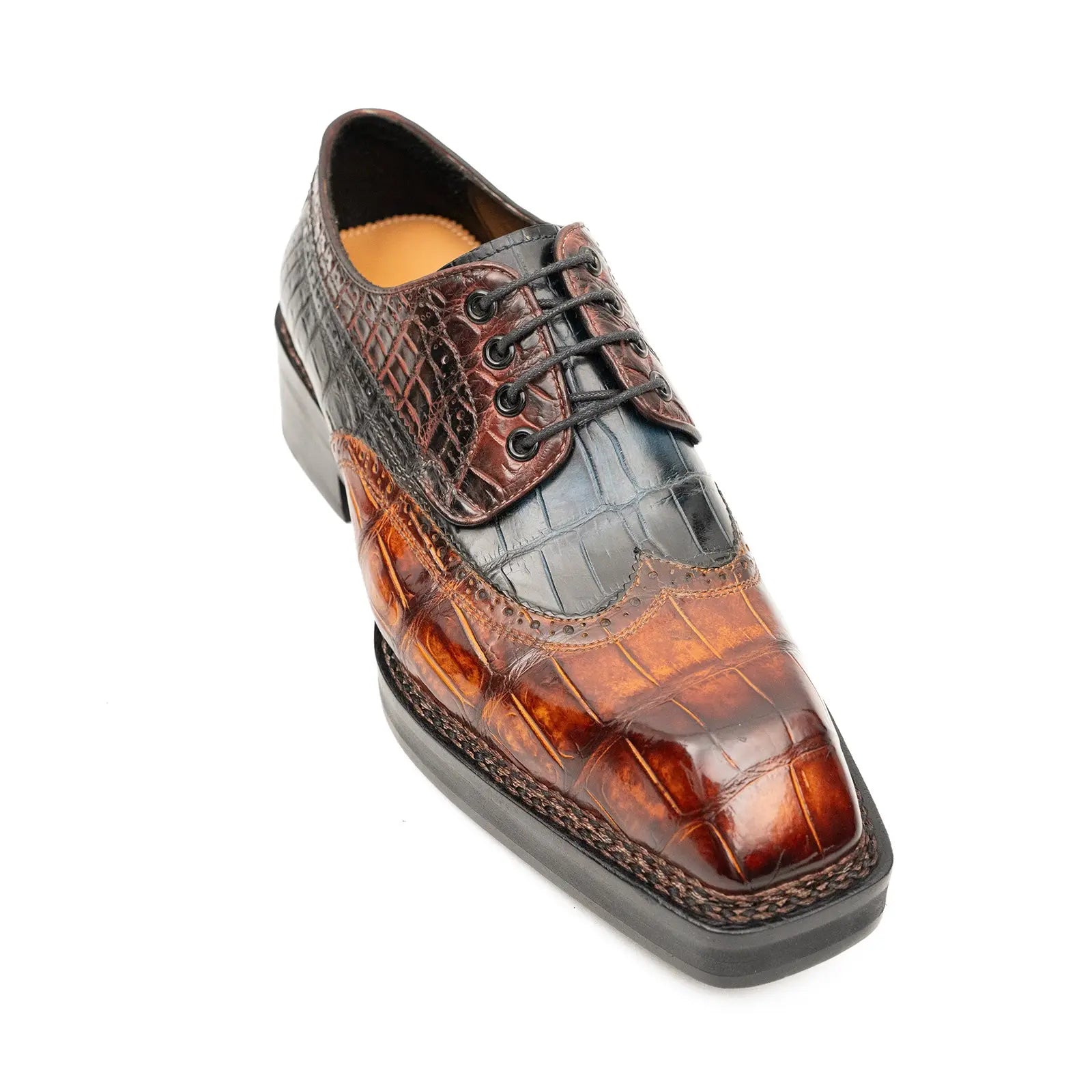 Exotic Crocodile Leather Derby Shoes DIVINCH