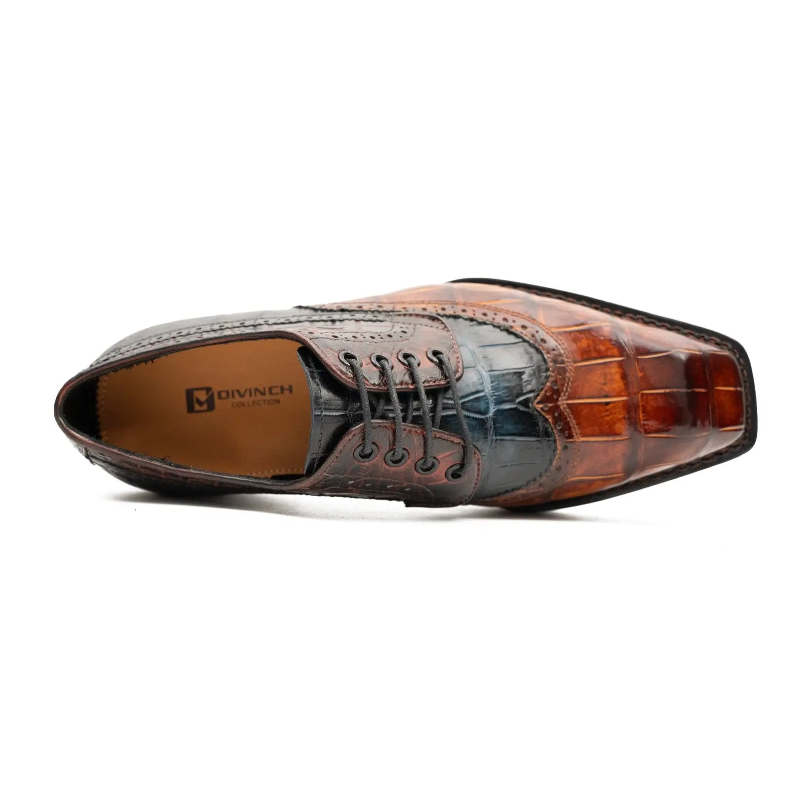 Exotic Crocodile Leather Derby Shoes DIVINCH