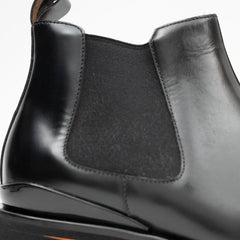 Foil leather Thick-Soled Chelsea Boot 2898 Black DIVINCH