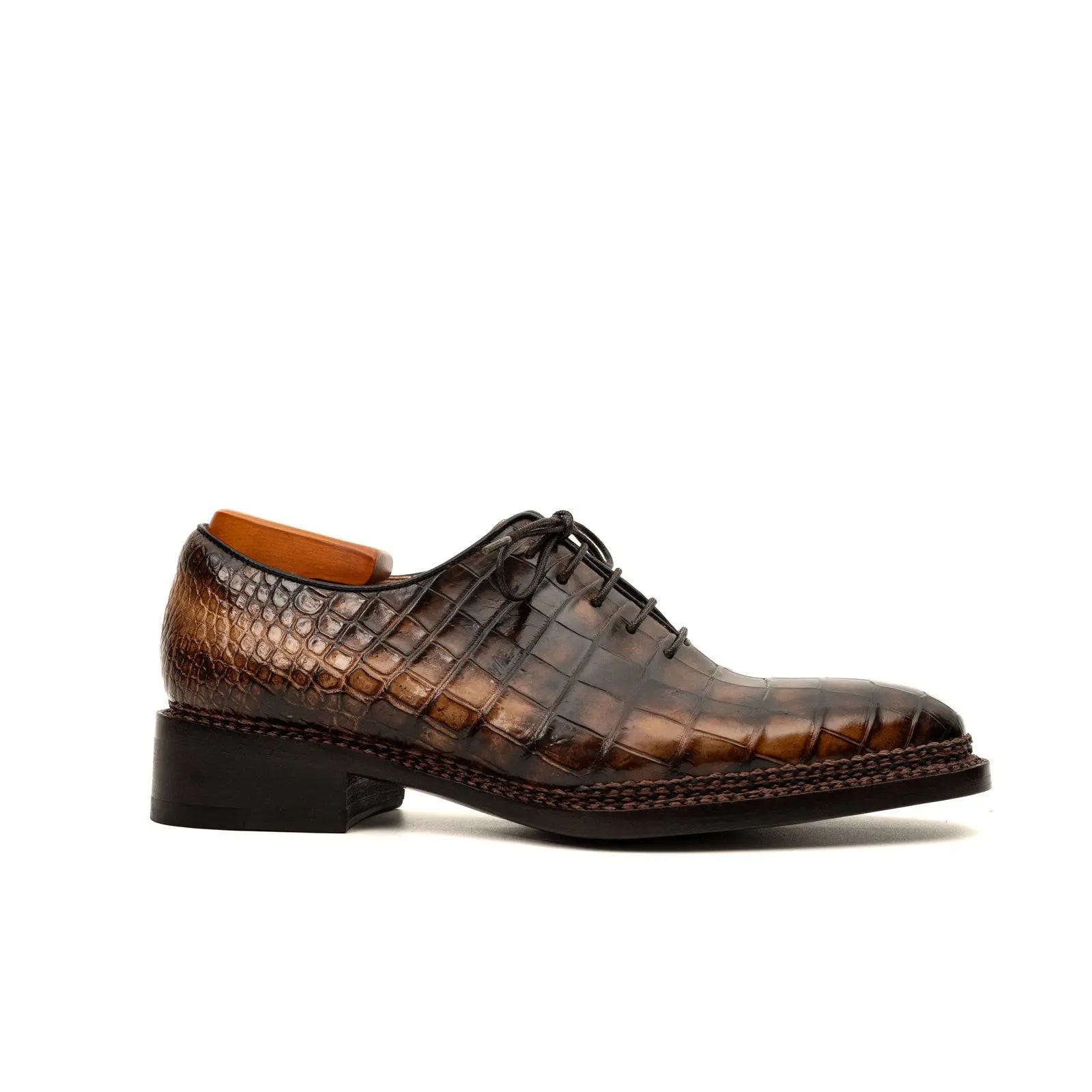 Genuine Crocodile Norwegian Oxford Shoes DIVINCH