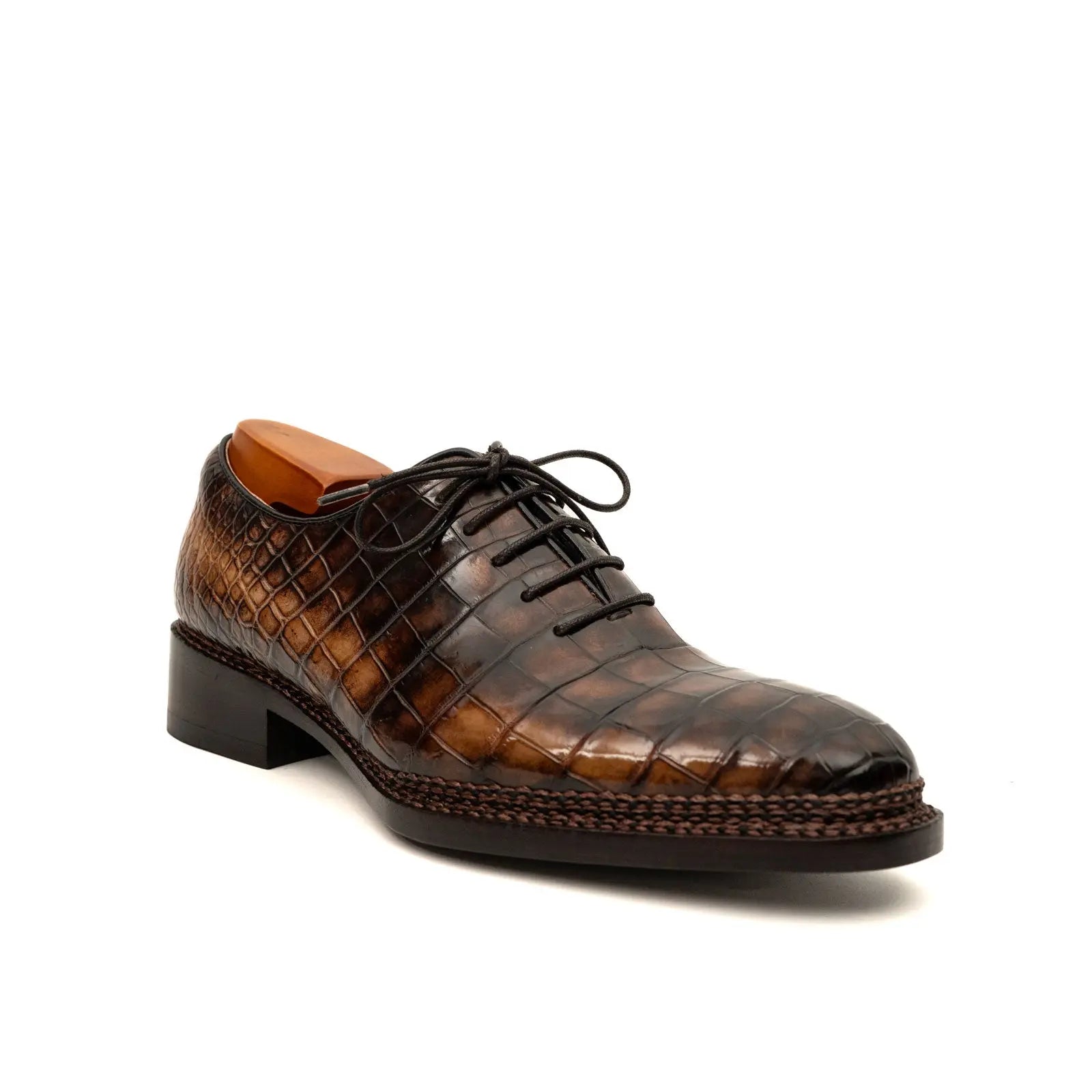 Derby Plataforma Vibram DIVINCH Crocodilo do Nilo