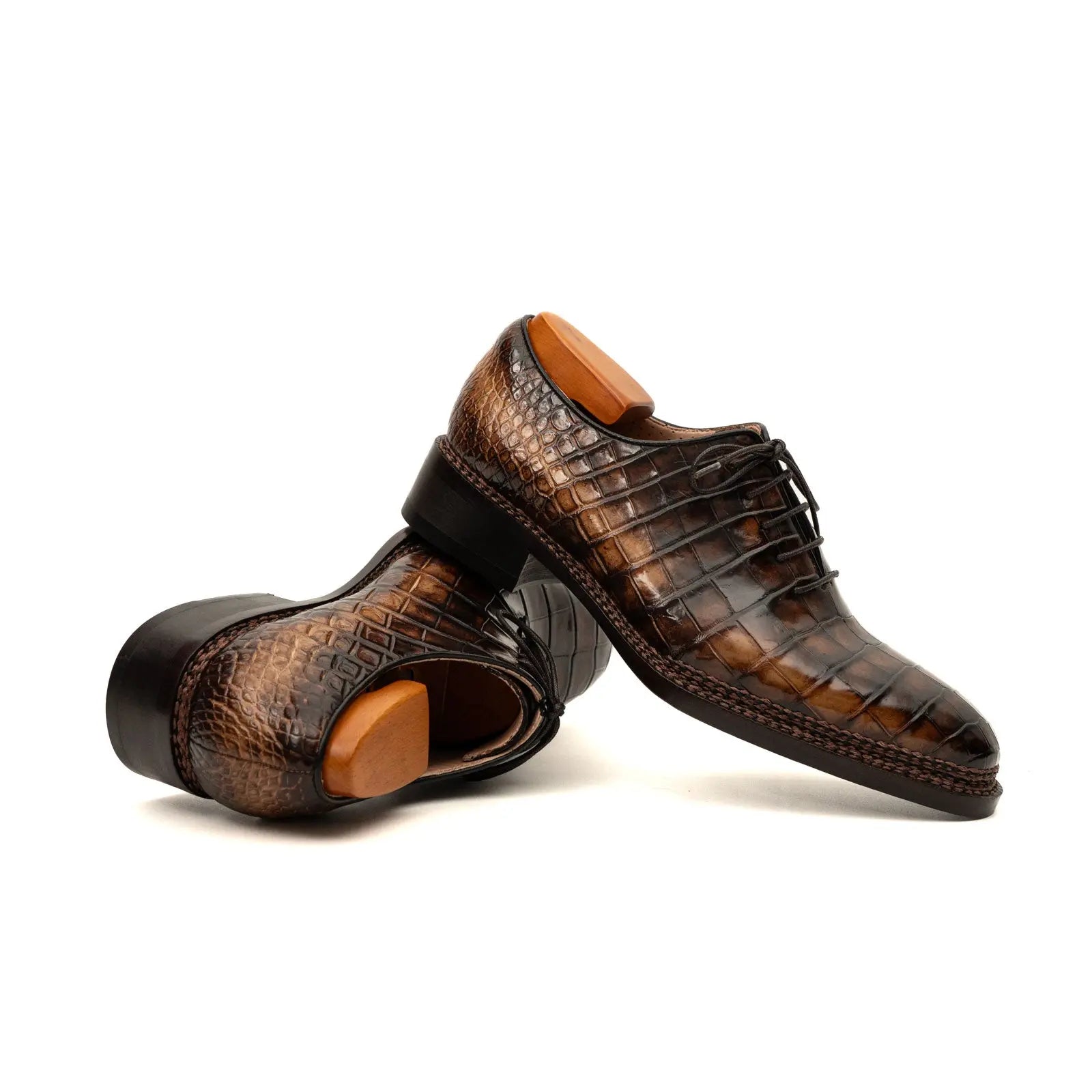 Derby Plataforma Vibram DIVINCH Crocodilo do Nilo