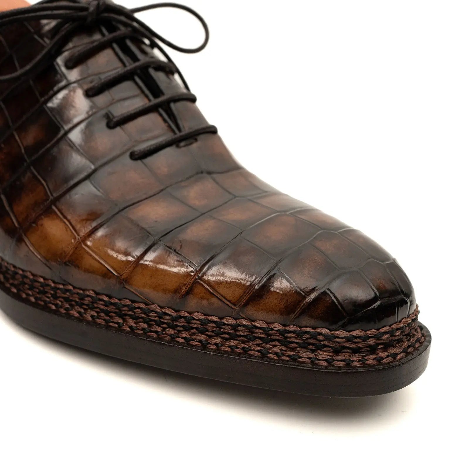 Derby Plataforma Vibram DIVINCH Crocodilo do Nilo