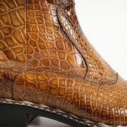Glossy Brown Alligator Chelsea Boot DIVINCH