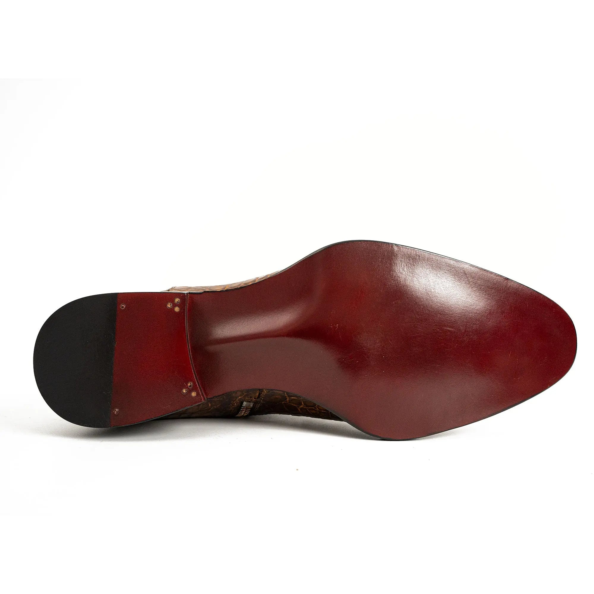 Glossy Brown Alligator Chelsea Boot DIVINCH