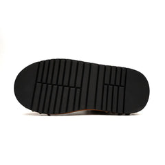 Bernsteinfarbener Krokodilleder-Plateausneaker