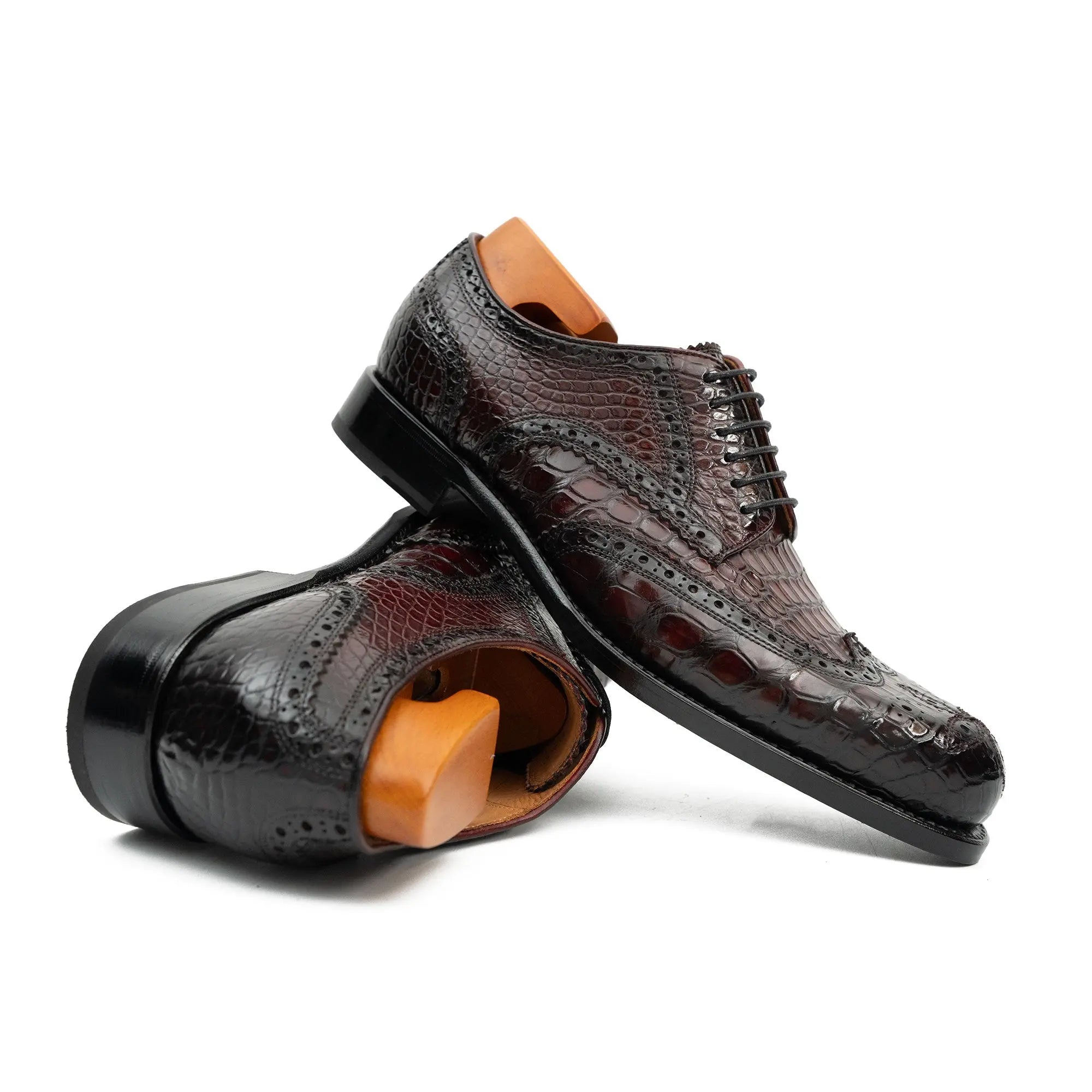Goodyear Nile Crocodile Leather Derby Shoes Divinch