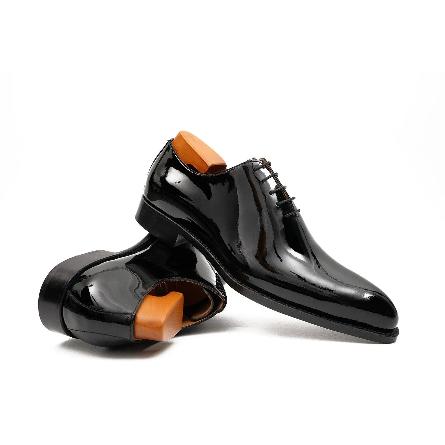 Men's Black Patent Leather Oxford Shoes