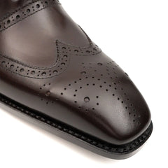 Stivali stringati in pelle brunita