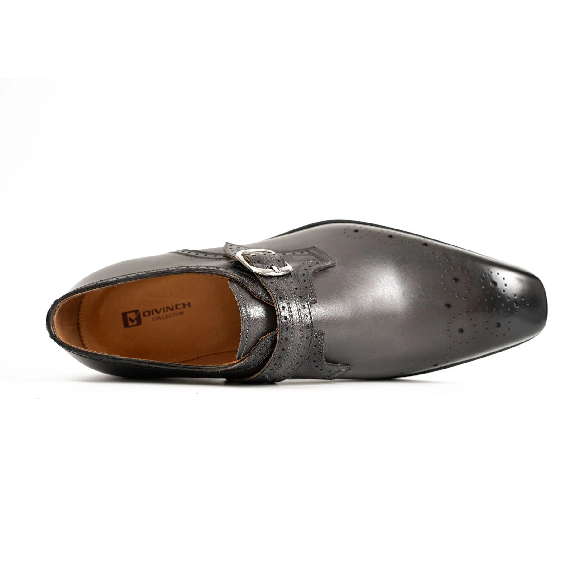 Goodyear Welted Monk Strap Shoes Black DIVINCH