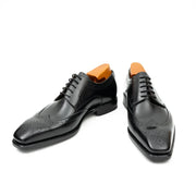 Goodyear welt derby shoes Brogue style Black Divinch