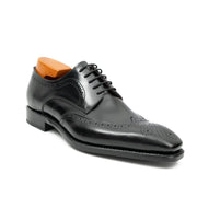 Goodyear welt derby shoes Brogue style Black Divinch