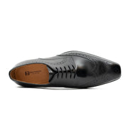 Goodyear welt derby shoes Brogue style Black Divinch