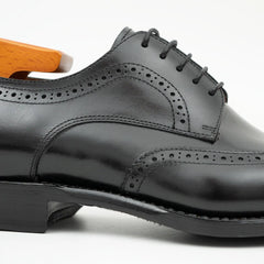 Goodyear welt derby shoes Brogue style Black Divinch