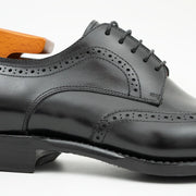Goodyear welt derby shoes Brogue style Black Divinch