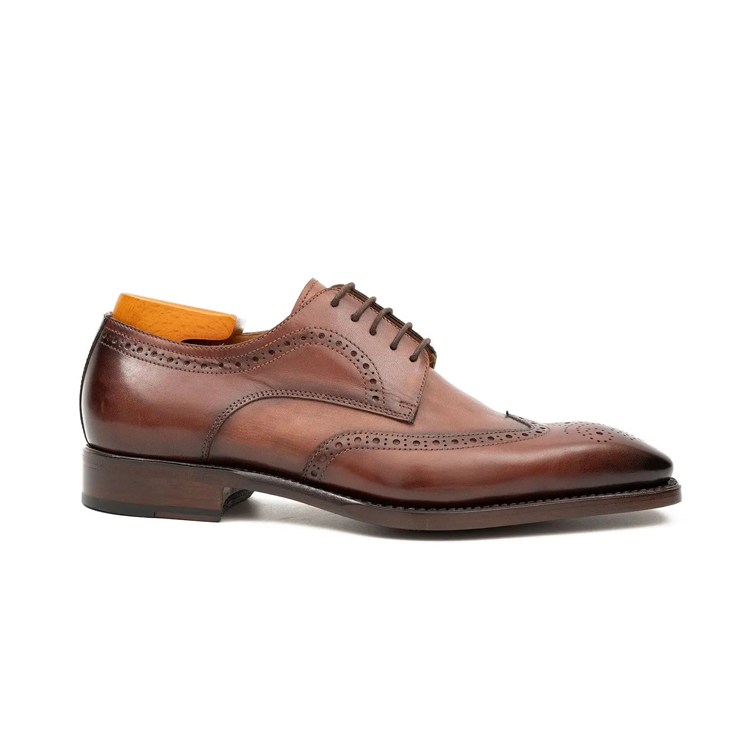 Goodyear welt derby shoes Brogue style Brown Divinch