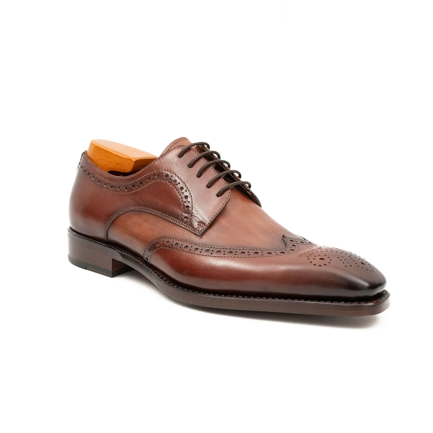 Goodyear welt derby shoes Brogue style Brown Divinch