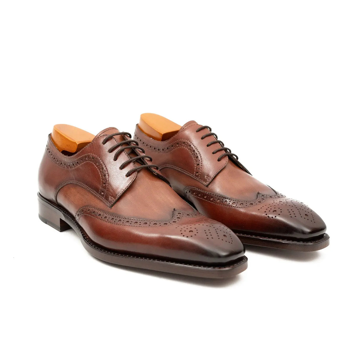 Goodyear welt derby shoes Brogue style Brown Divinch