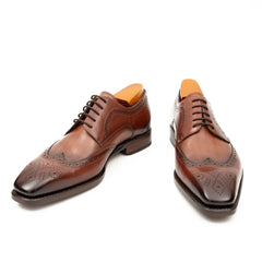 Goodyear welt derby shoes Brogue style Brown Divinch