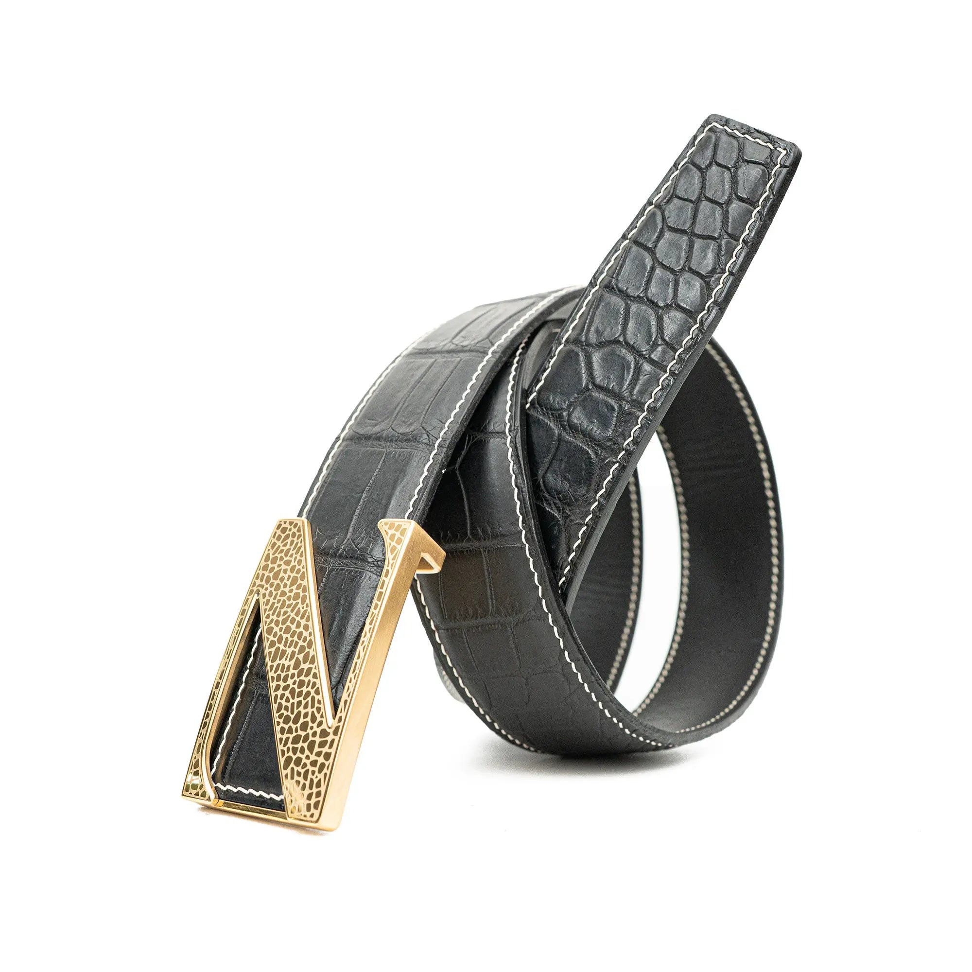 Handcrafted Alligator Leather Belts DVG128 Divinch