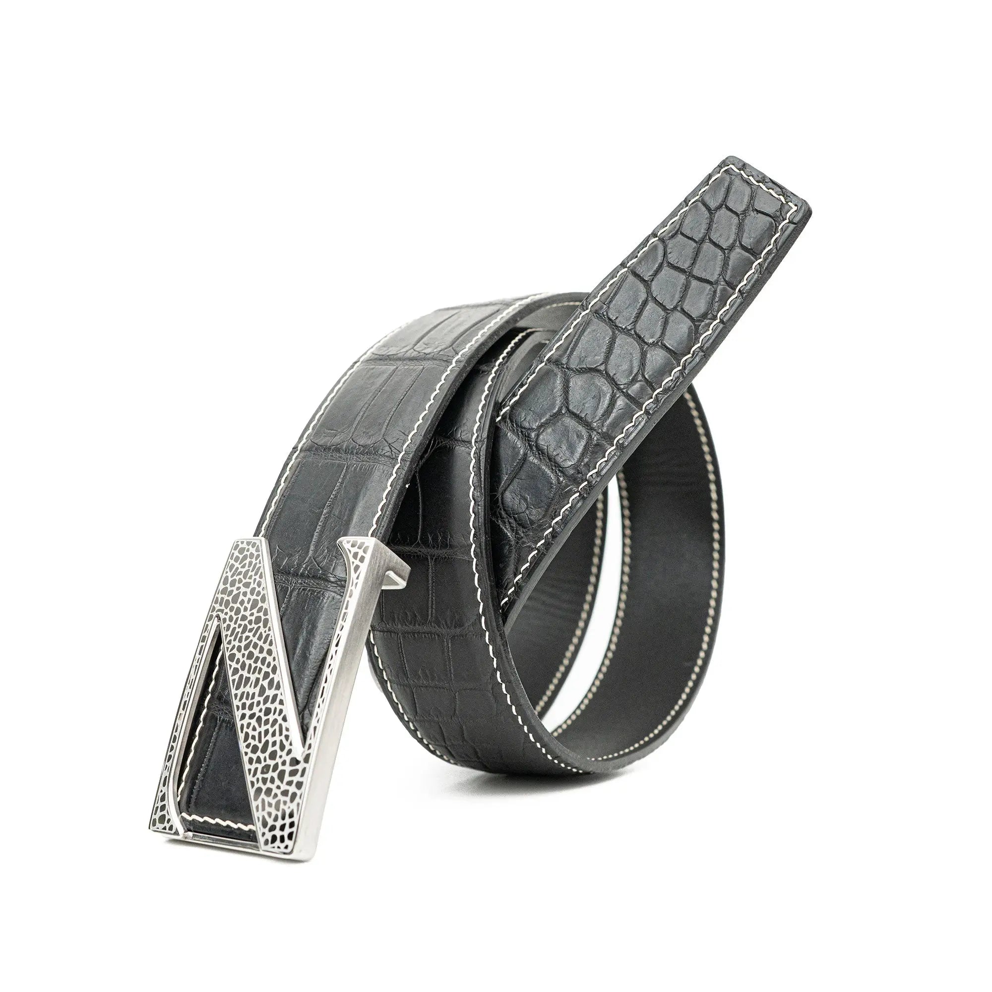 Handcrafted Alligator Leather Belts DVG128 Divinch