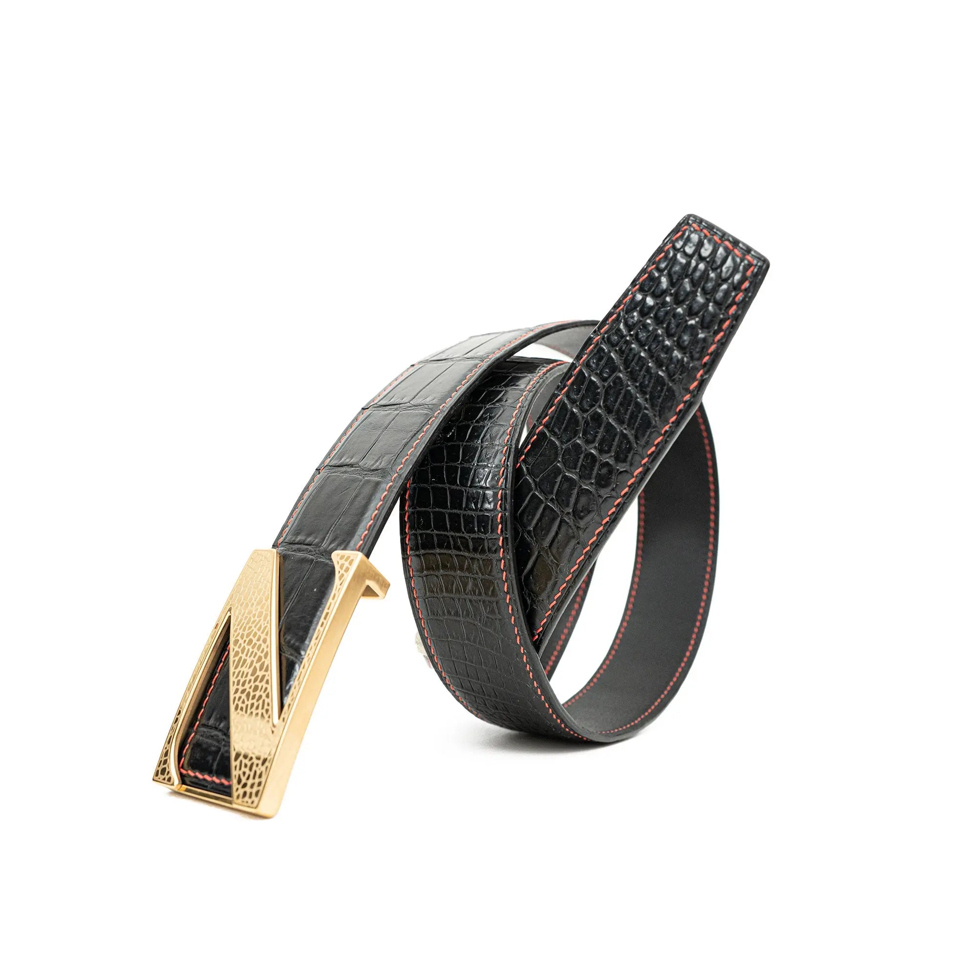 Handcrafted Alligator Leather Belts DVG146 Divinch