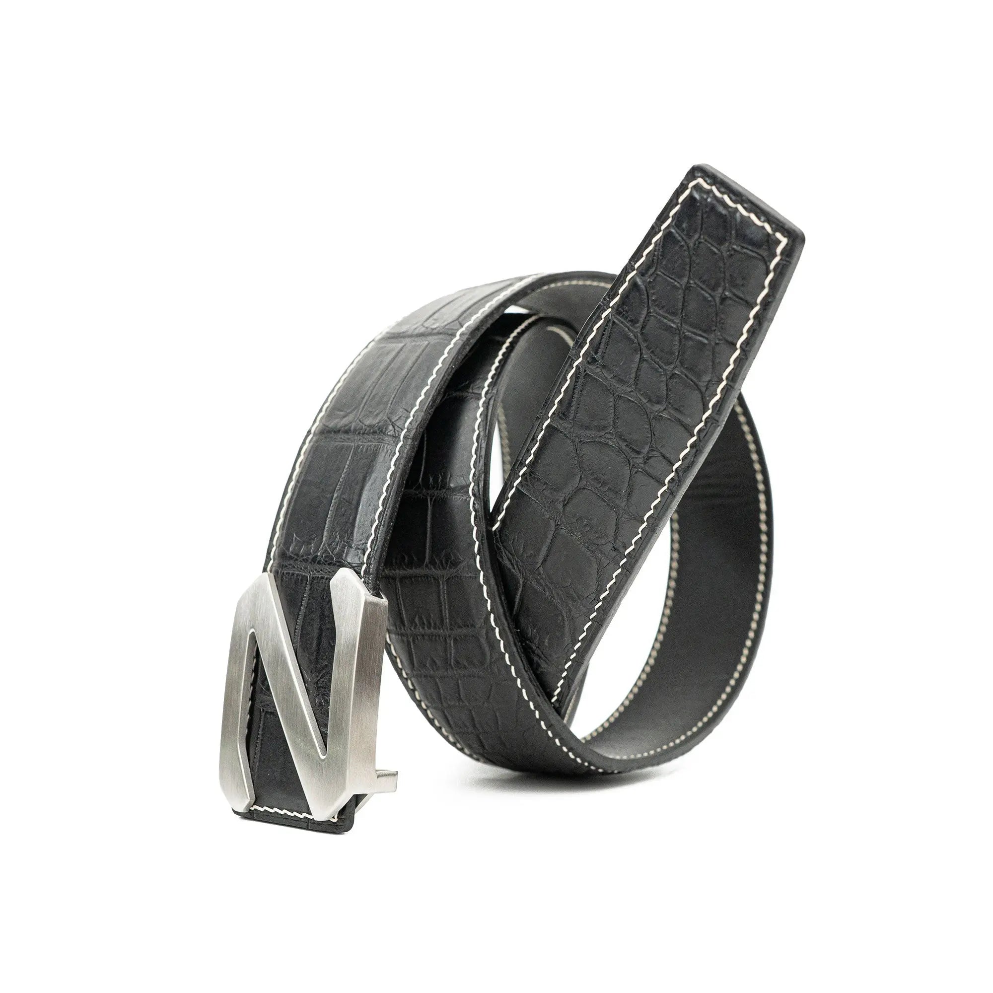 Handcrafted Alligator Leather Belts DVG181 Divinch