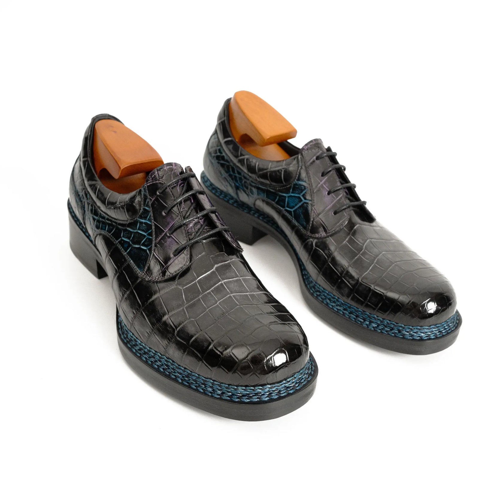 Handcrafted Nile Crocodile Derby Shoes ??¨¬C Norwegian Stitch DIVINCH