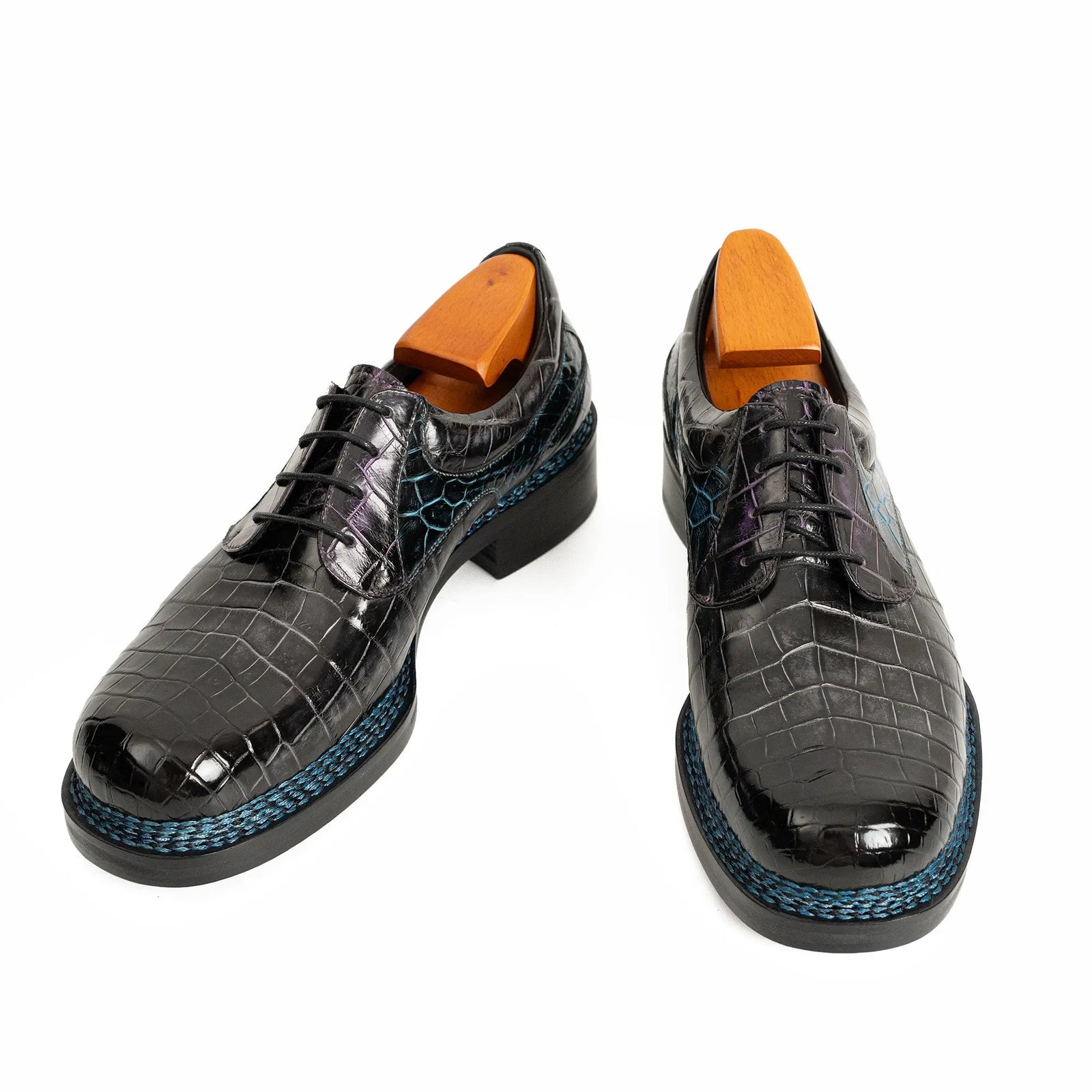Handcrafted Nile Crocodile Derby Shoes ??¨¬C Norwegian Stitch DIVINCH