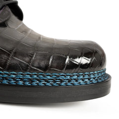 Handcrafted Nile Crocodile Derby Shoes ??¨¬C Norwegian Stitch DIVINCH