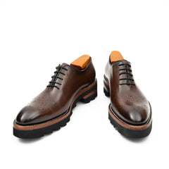 Handcrafted calfskin Oxford shoes Coffee DIVINCH