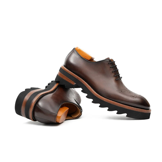 Handcrafted calfskin Oxford shoes Coffee DIVINCH