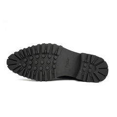 Handmade Chunky - sole Brogue Shoes Black Divinch