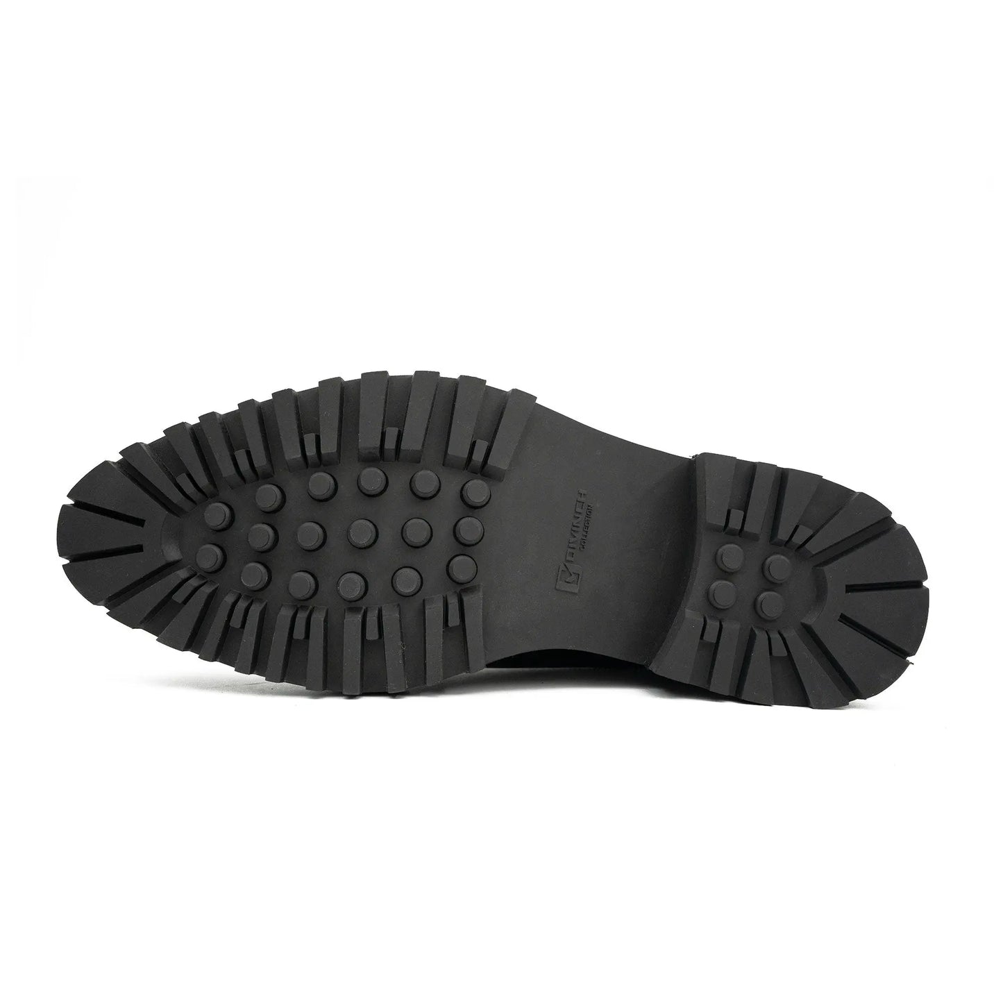 Handmade Chunky - sole Brogue Shoes Black Divinch