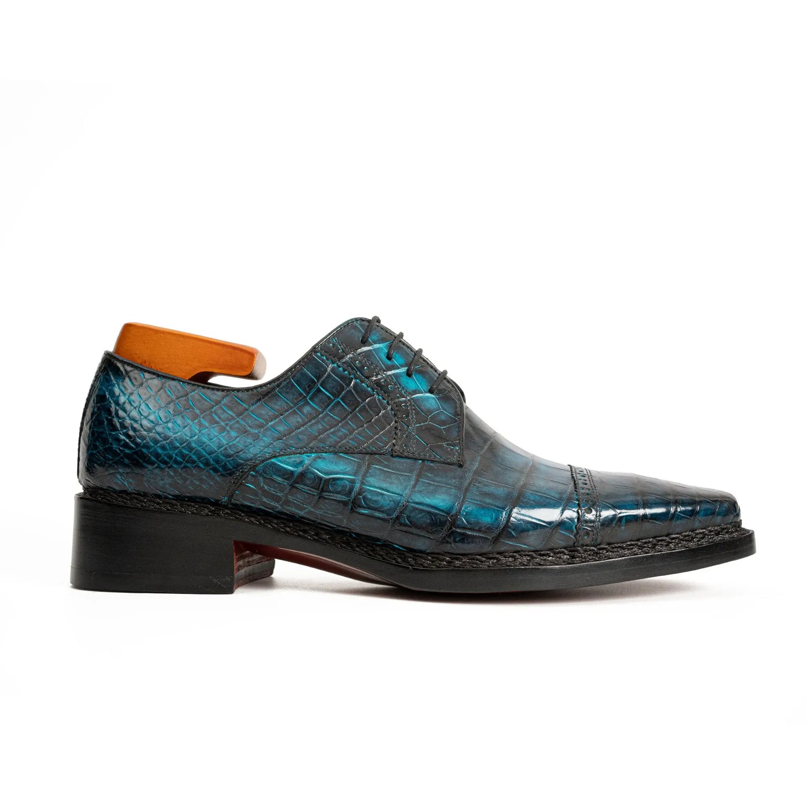 Handmade Nile Crocodile Derby ??¨¬C Norwegian Stitch & Silk Lining DIVINCH