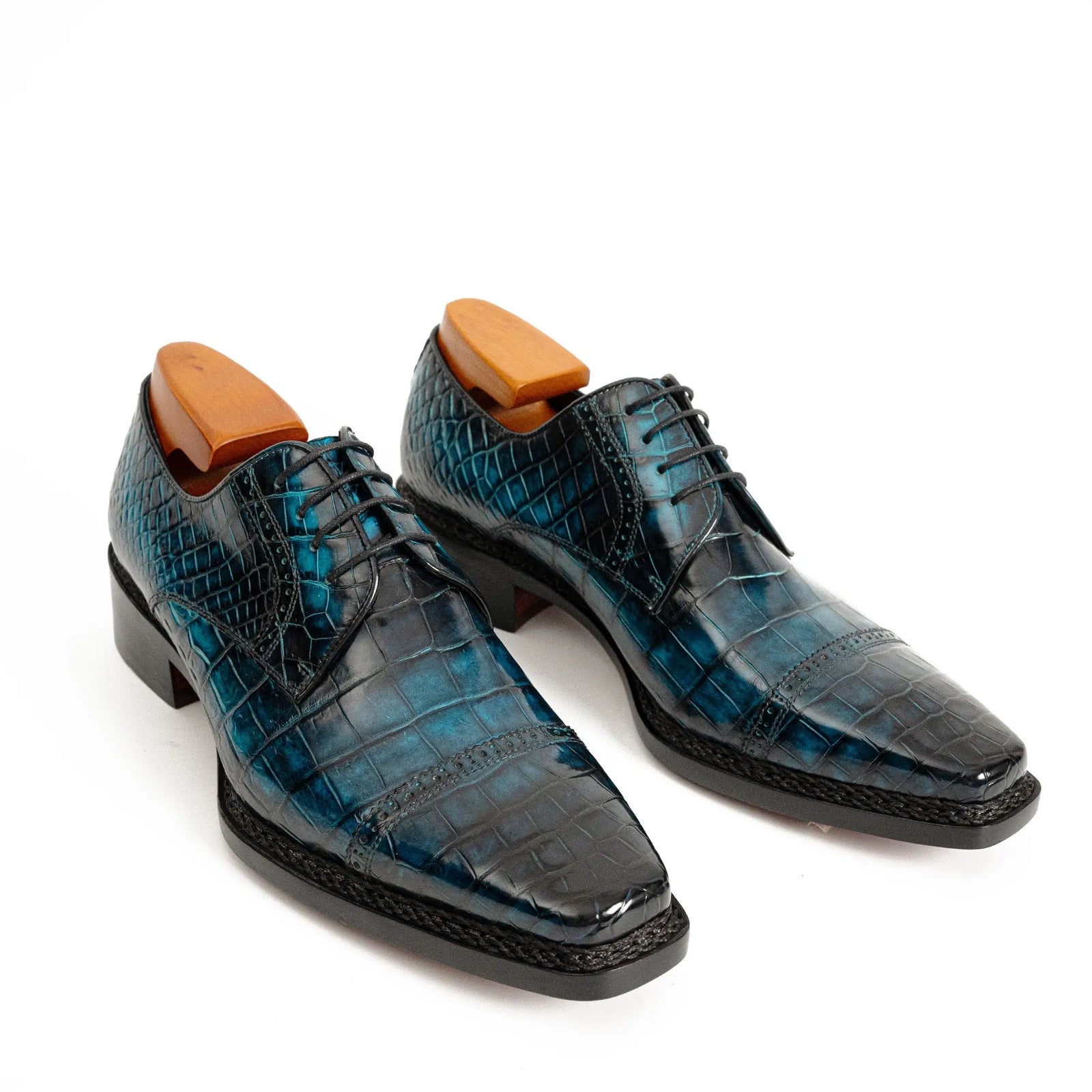 Handmade Nile Crocodile Derby ??¨¬C Norwegian Stitch & Silk Lining DIVINCH