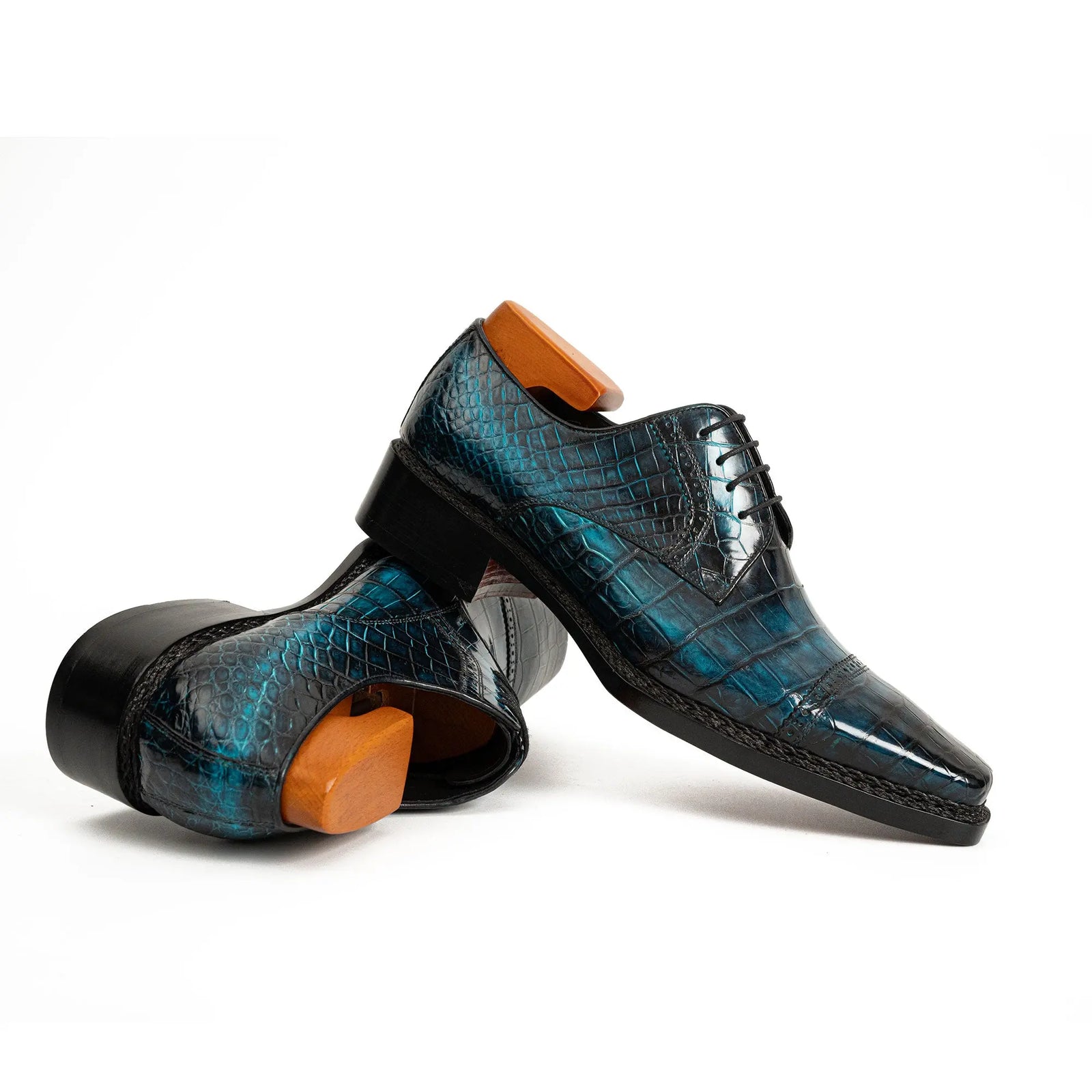 Handmade Nile Crocodile Derby ??¨¬C Norwegian Stitch & Silk Lining DIVINCH