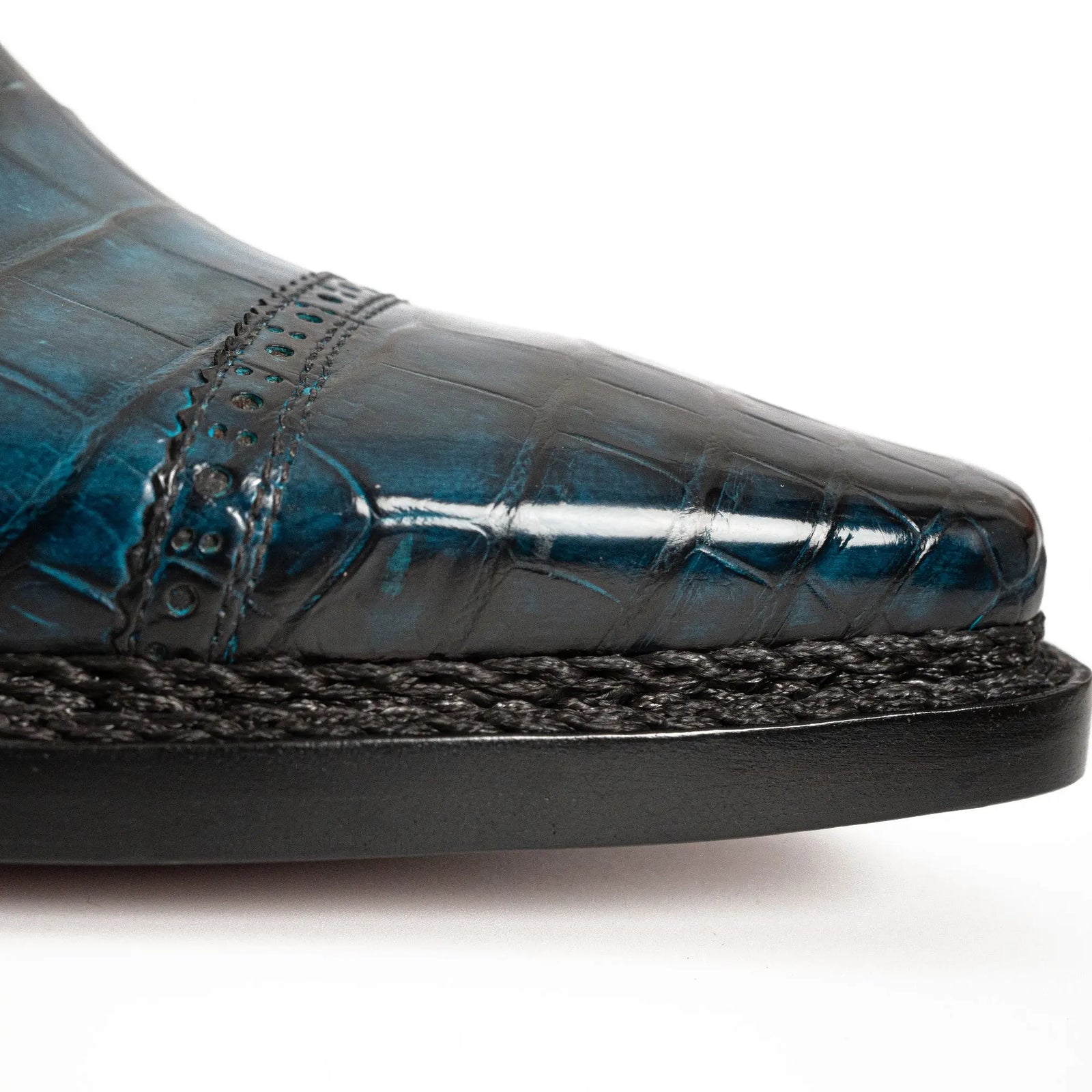 Handmade Nile Crocodile Derby ??¨¬C Norwegian Stitch & Silk Lining DIVINCH