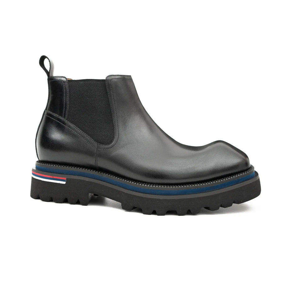 Black Lug Sole Chelsea Boots