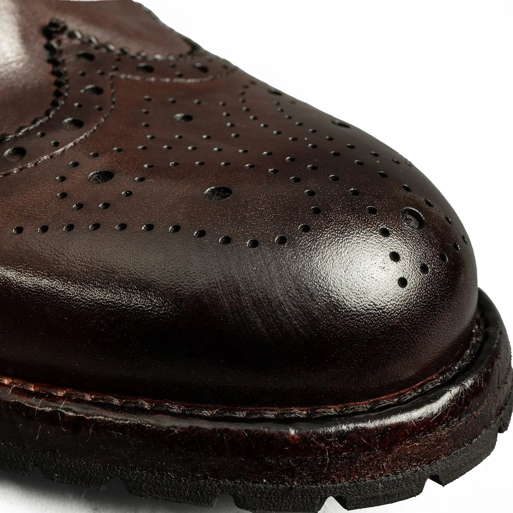 Dark Brown Brogue Combat Boot