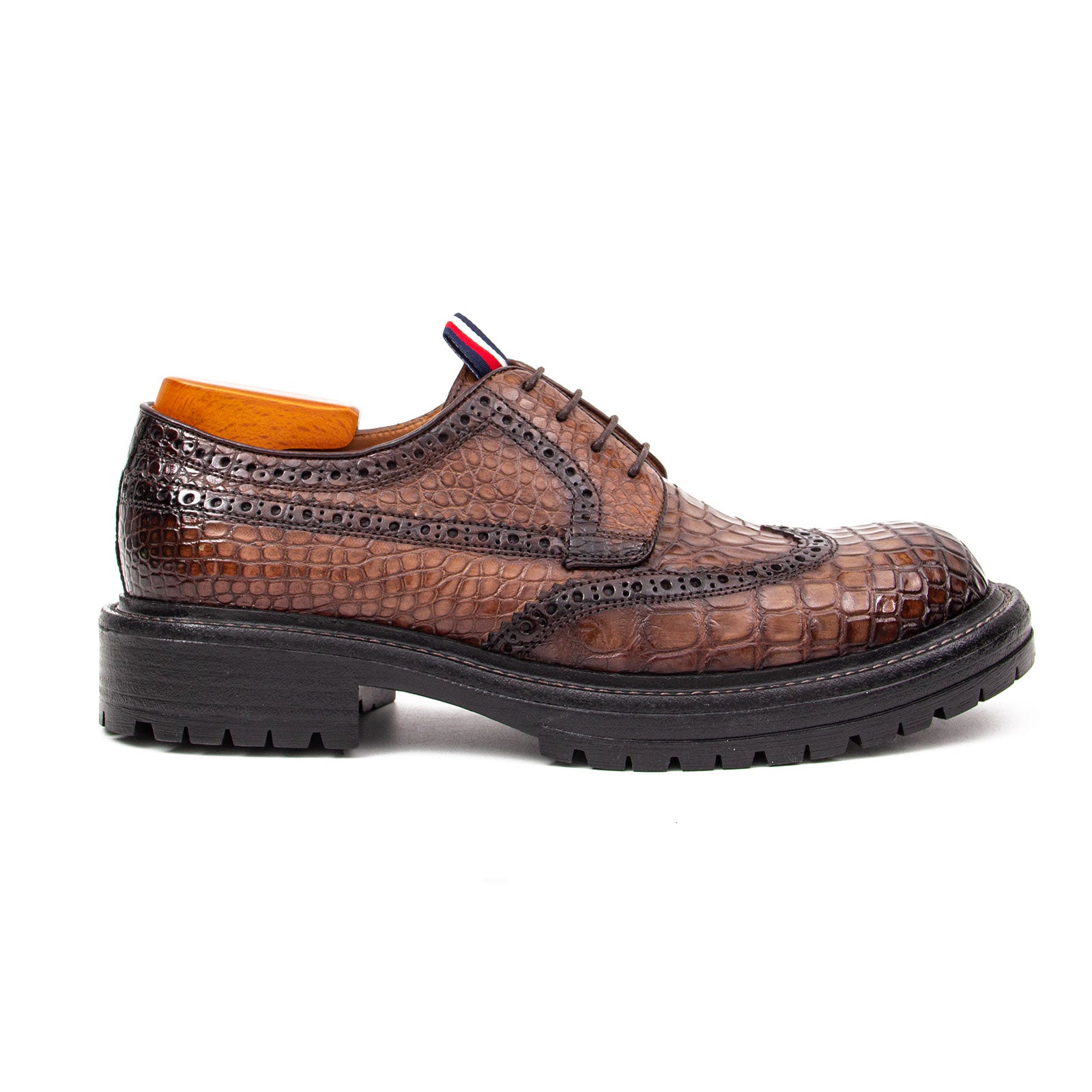 Chaussures Oxford en peau d'alligator