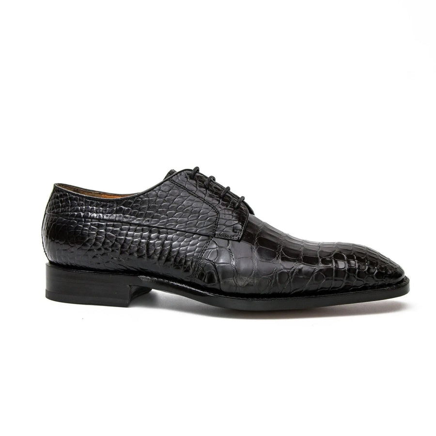 Erkekler İçin Siyah Timsah Derisi Brogues Ayakkabılar