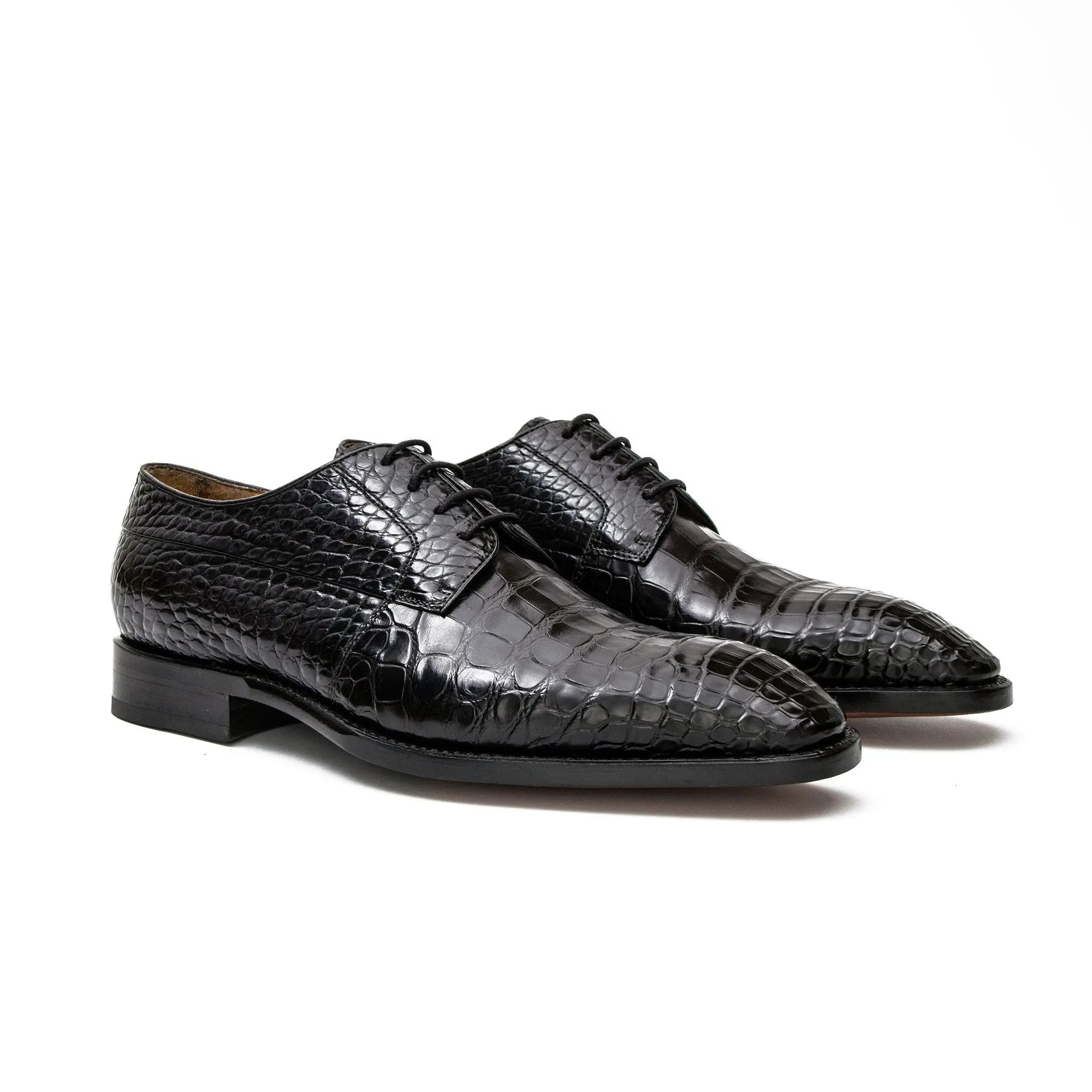 Nile crocodile leather Goodyear crafts derby shoes 201132006 - Divinch