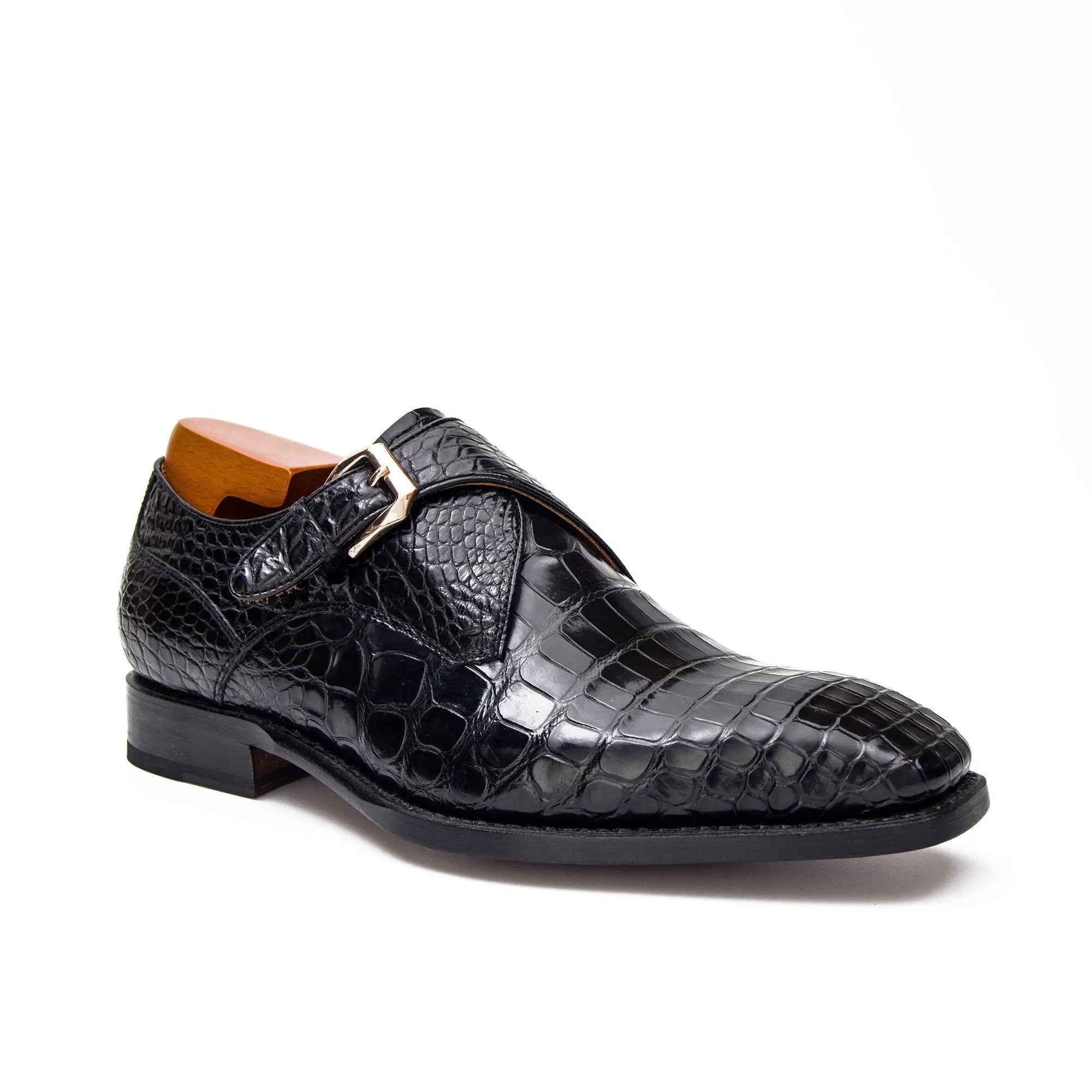 Nile crocodile leather Goodyear crafts Monk Shoes 22105200 - Divinch