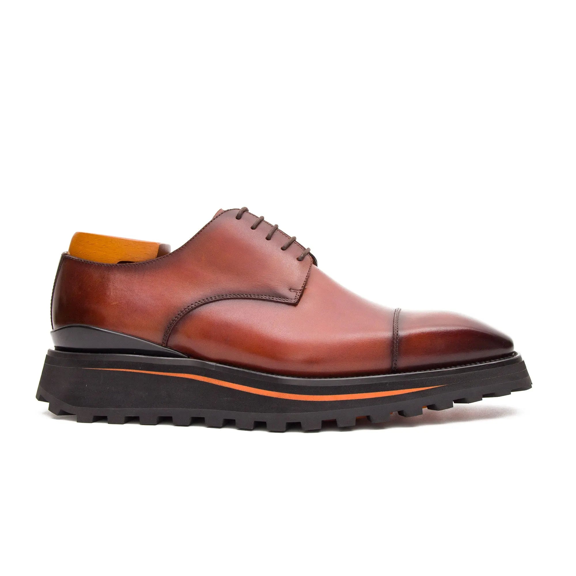 Calf leather dress three quarters derby shoes - Divinch