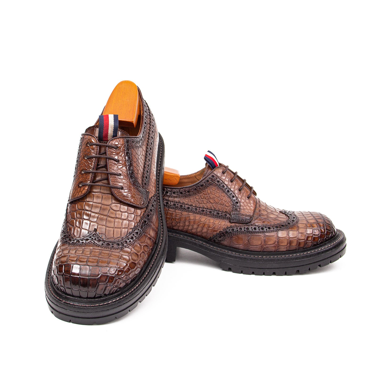 Oxford-Schuhe aus Alligatorleder