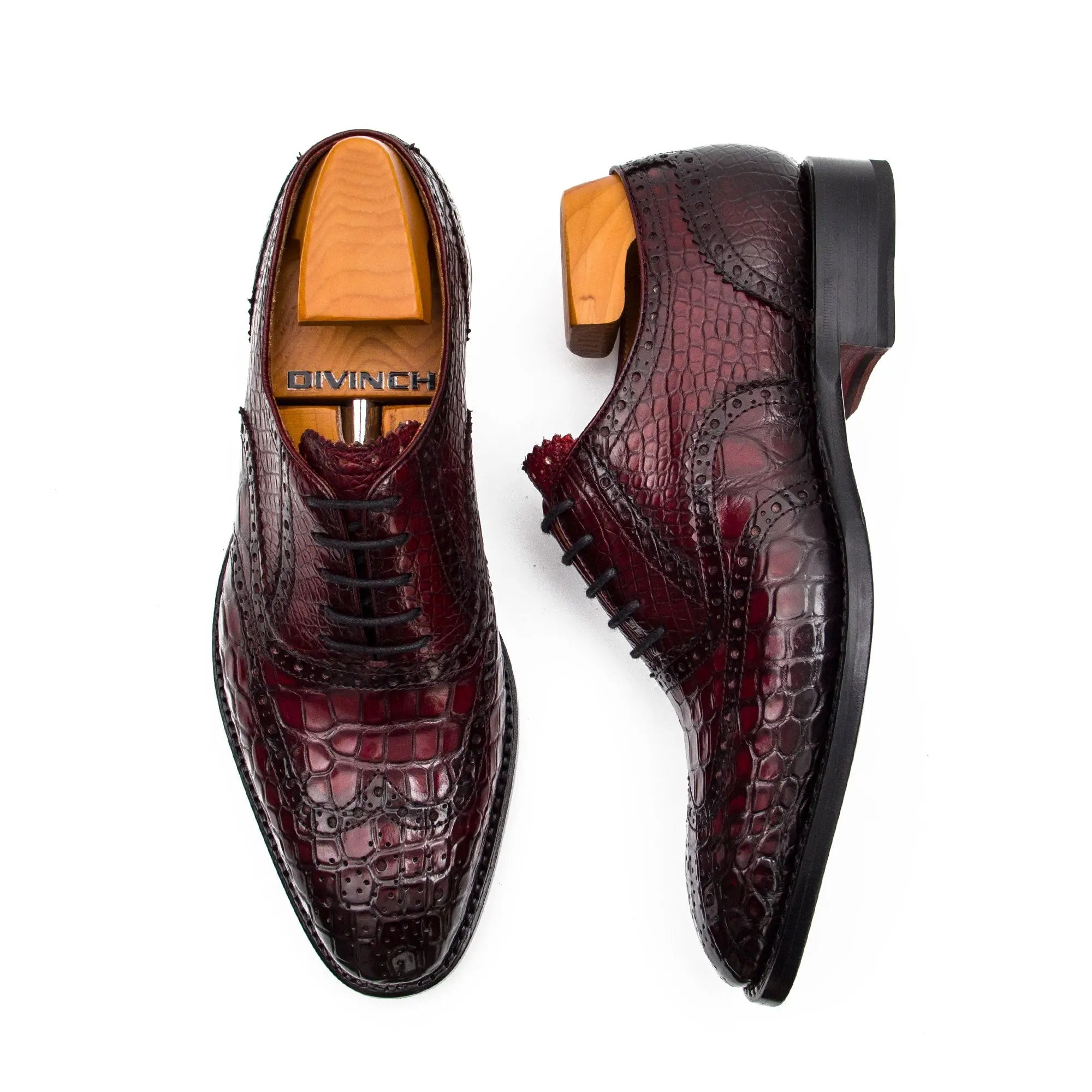 Nile crocodile leather Goodyear crafts Oxford shoes DIVINCH