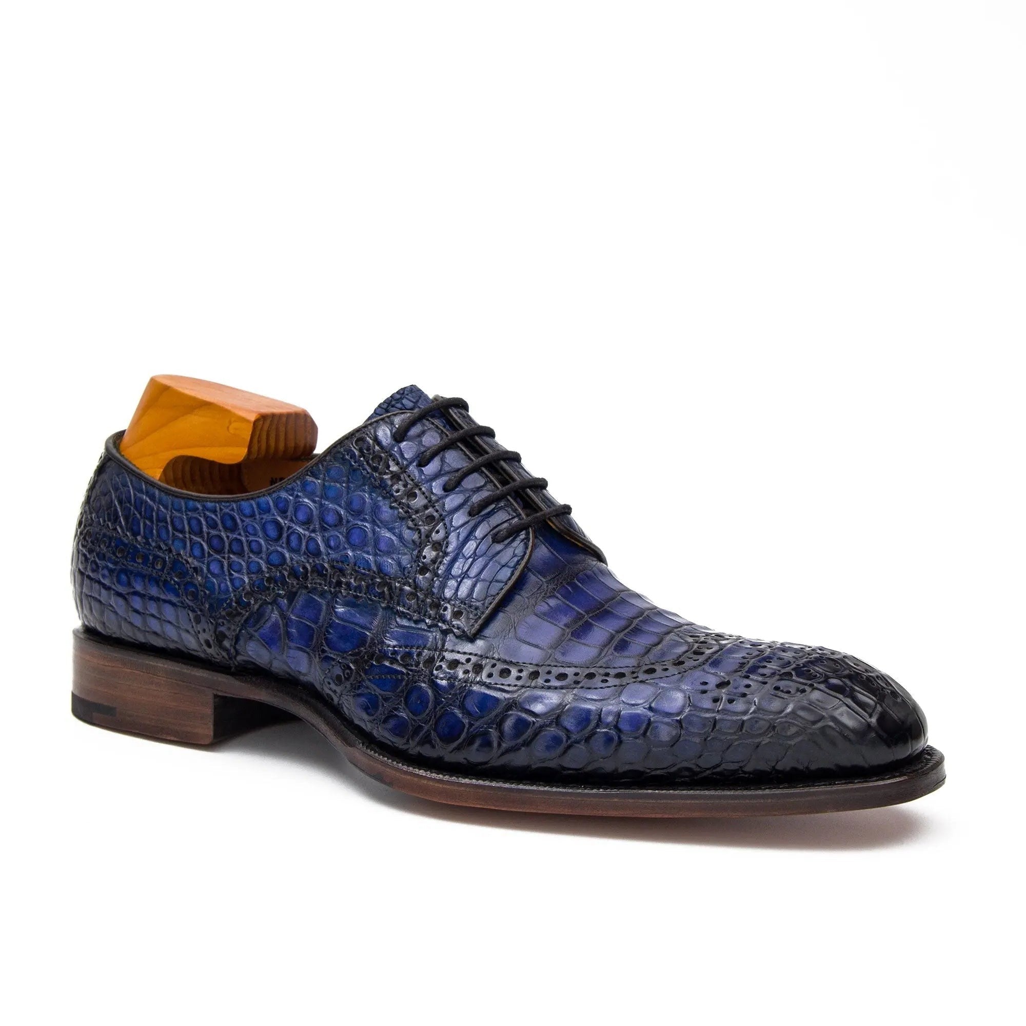 Nile crocodile leather Goodyear crafts derby shoes 21792106 - Divinch