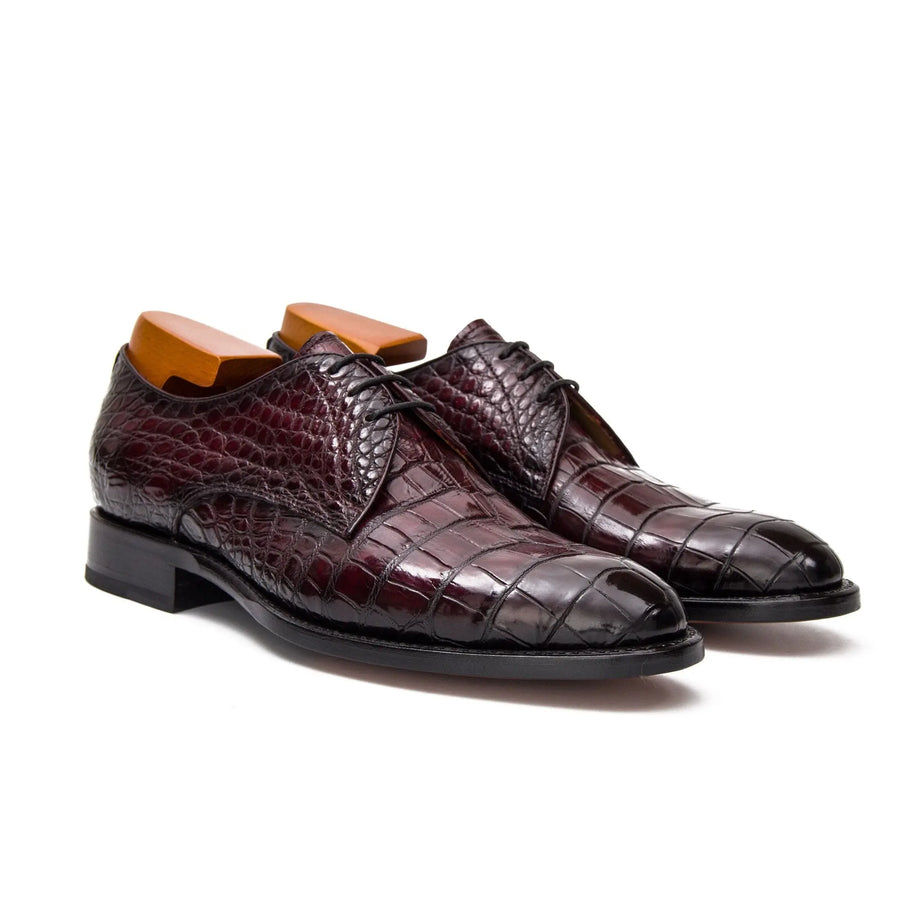 Zapatos Oxford de cuero de cocodrilo para hombre