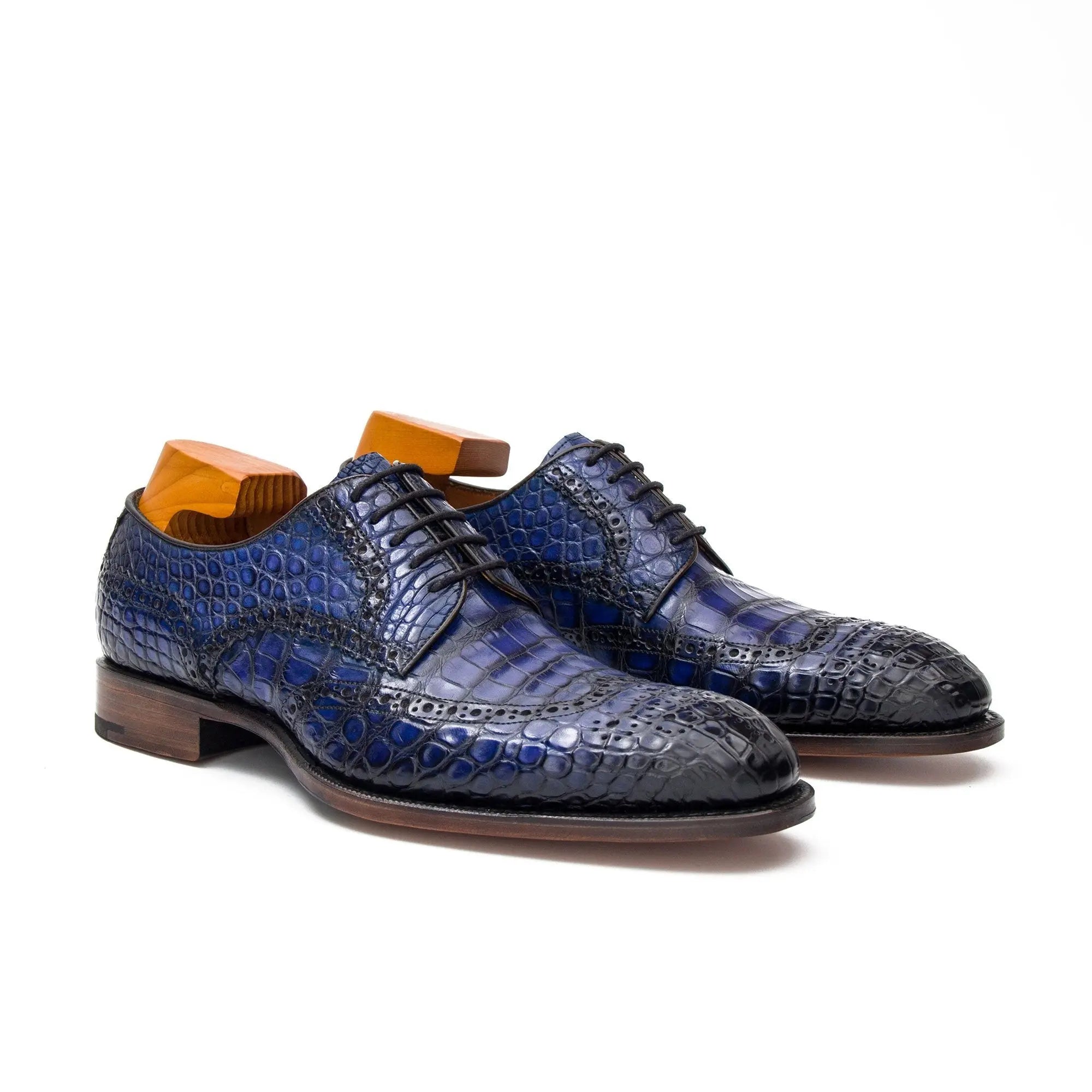 Nile crocodile leather Goodyear crafts derby shoes 21792106 - Divinch